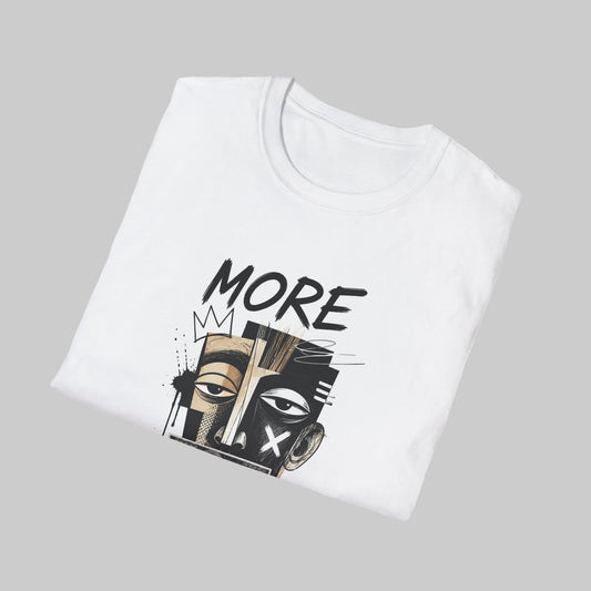 More Cash Graphic T-Shirt — Urban Abstract Face Design