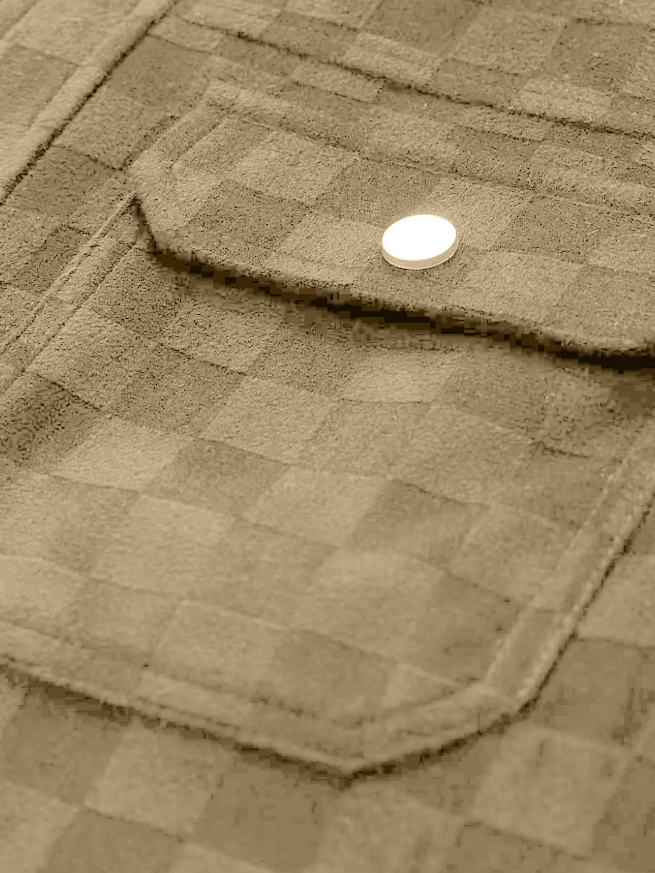 Men'S Stylish Plaid Collared Suede Jacket, Coats, Loose Comfortable Windproof Warm Jacket for Outdoor Activities, Perfect for Fall & Winter, Casual Wear