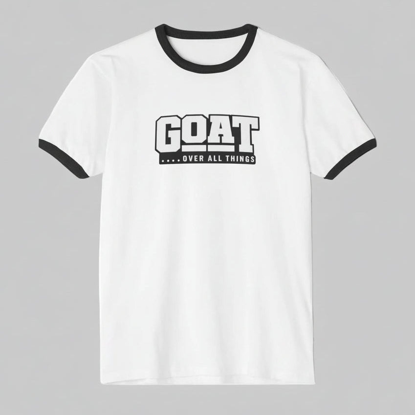 GOAT T-Shirt – “Over All Things” Minimal Retro Tee