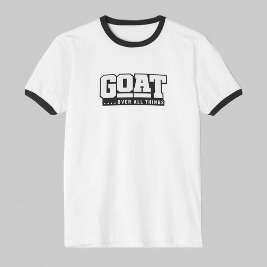 GOAT T-Shirt – “Over All Things” Minimal Retro Tee