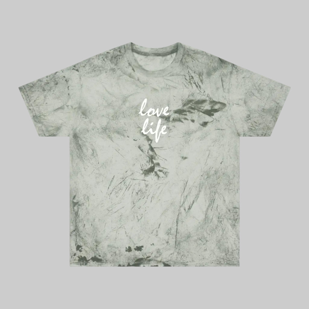 Love Life Tie-Dye T-Shirt — Vintage Washed Graphic Tee