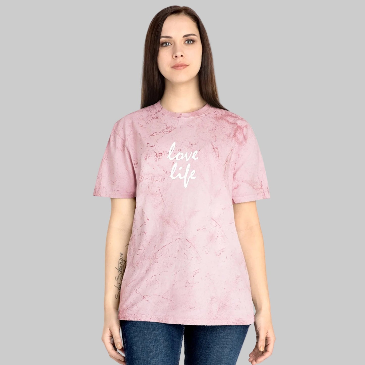 Love Life Tie-Dye T-Shirt — Vintage Washed Graphic Tee