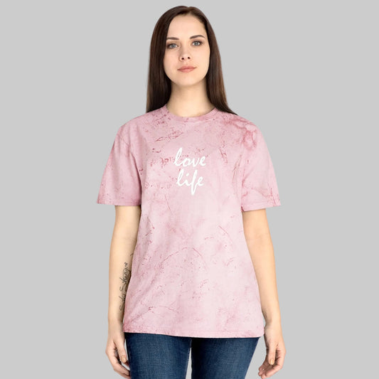 Love Life Tie-Dye T-Shirt — Vintage Washed Graphic Tee