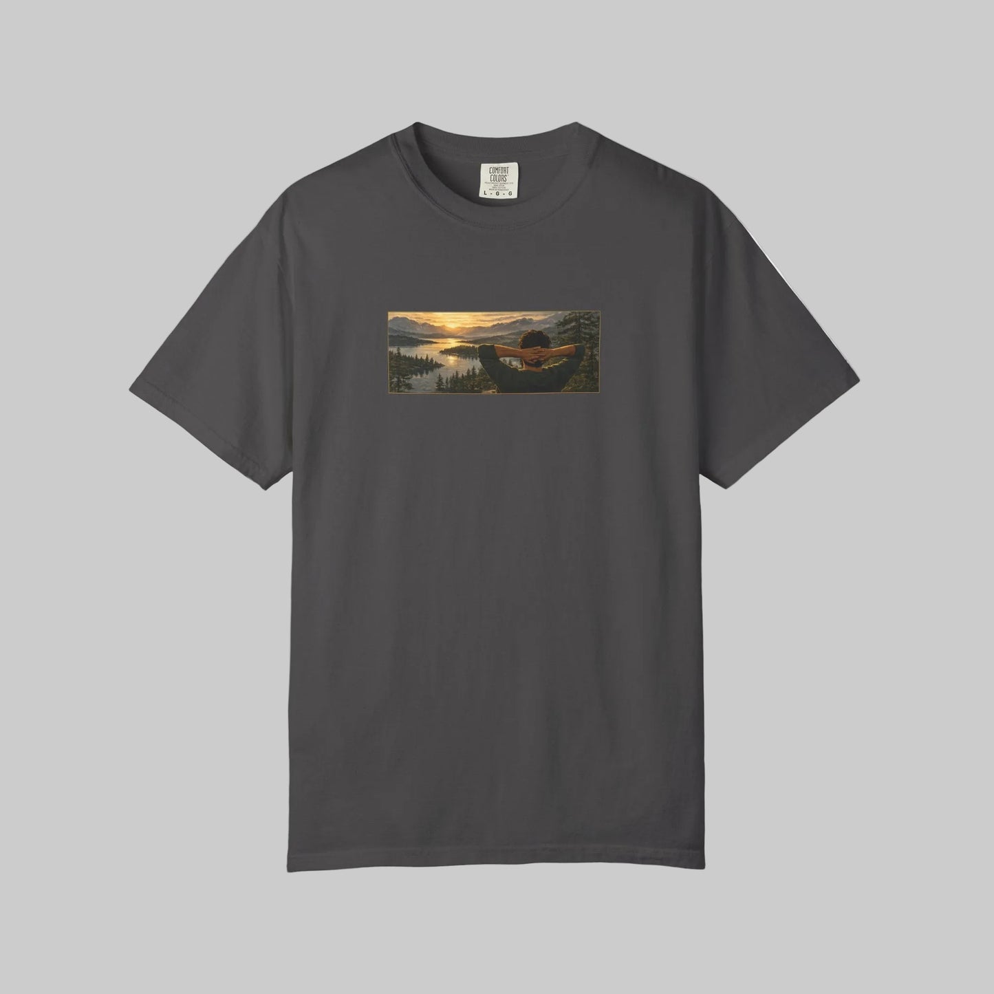 Sunset Canoe Graphic T-Shirt