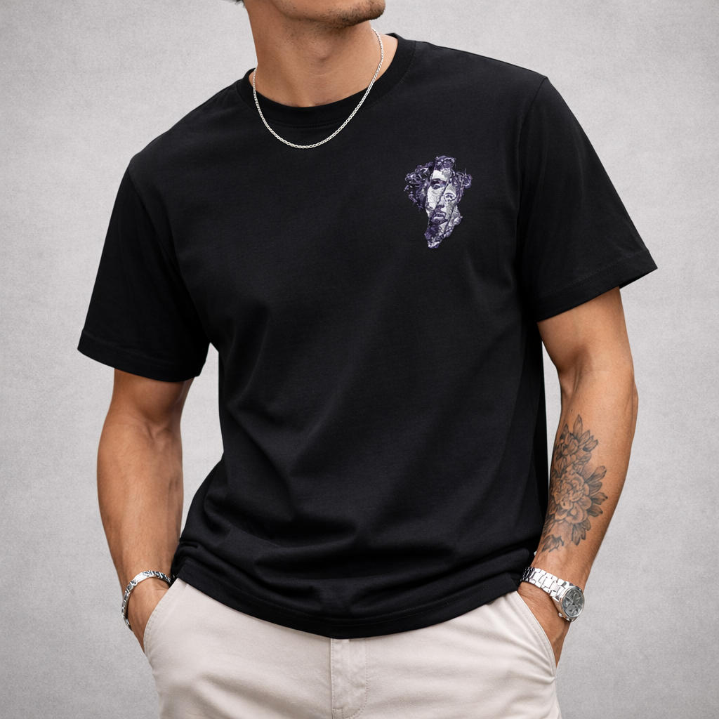 Fragmented Marble Premium T-Shirt | Gildan 5000 Black